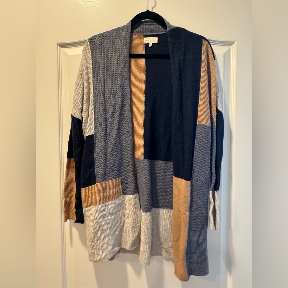 Lucky Brand Multicolor Patchwork Cardigan - image 1